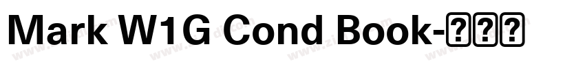 Mark W1G Cond Book字体转换